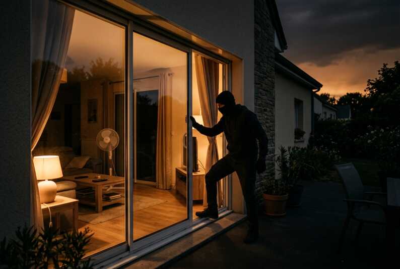 cambriolage la nuit pendant l'été