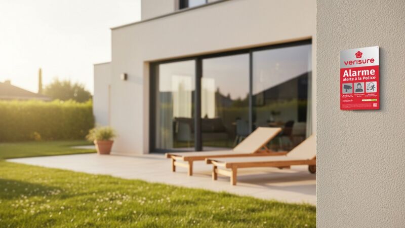 Une maison est protégée par une alarme Verisure