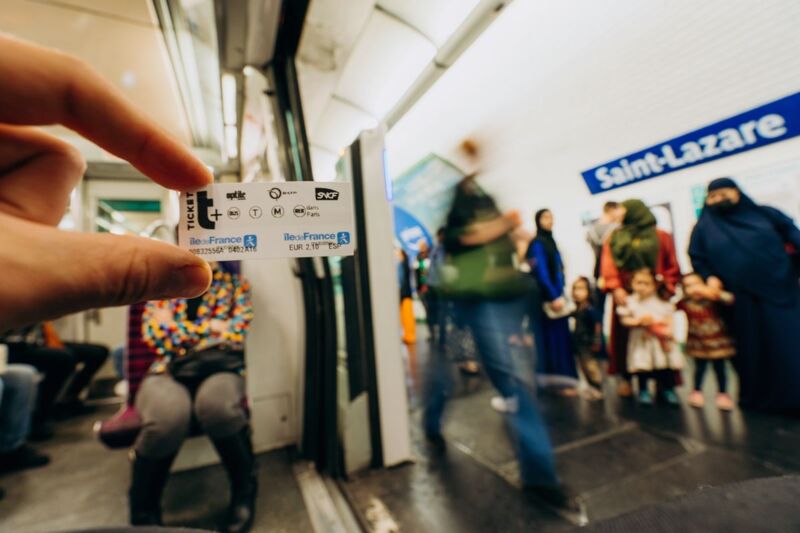 Ticket de métro à Paris