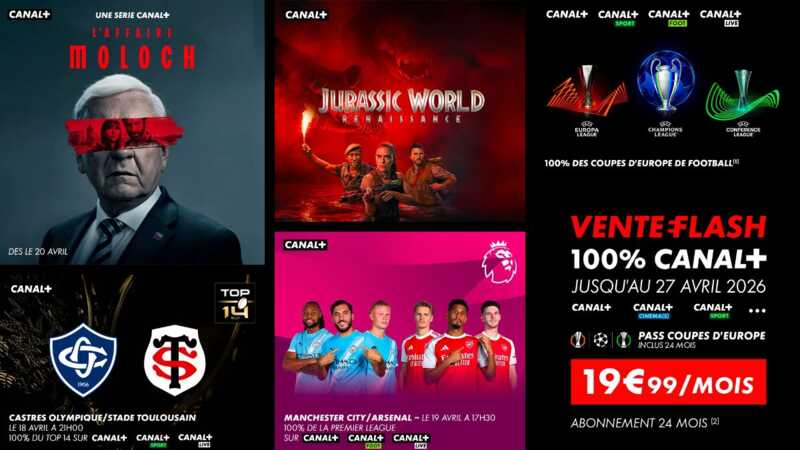 Votre plus beau cadeau : le meilleur du sport, du cinéma et des séries avec cette nouvelle vente flash 100% Canal à prix cassé