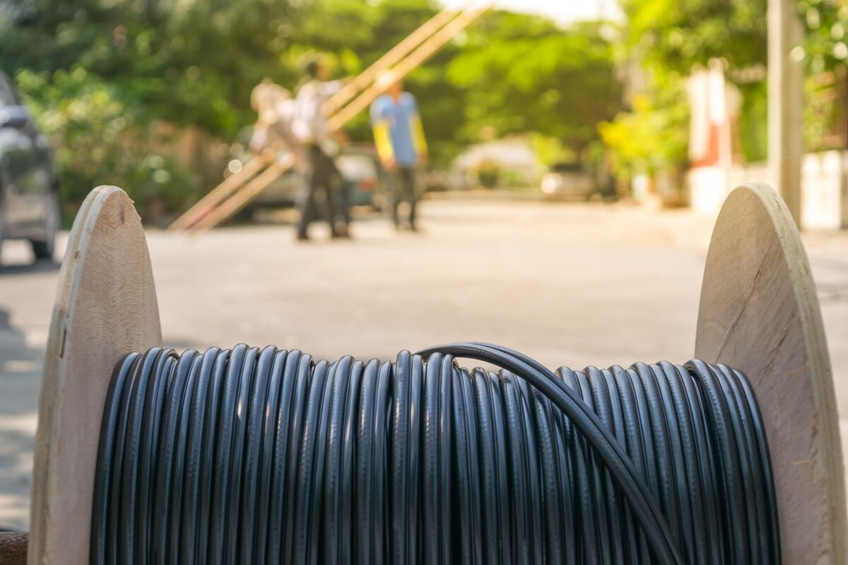 Un touret de fibre optique