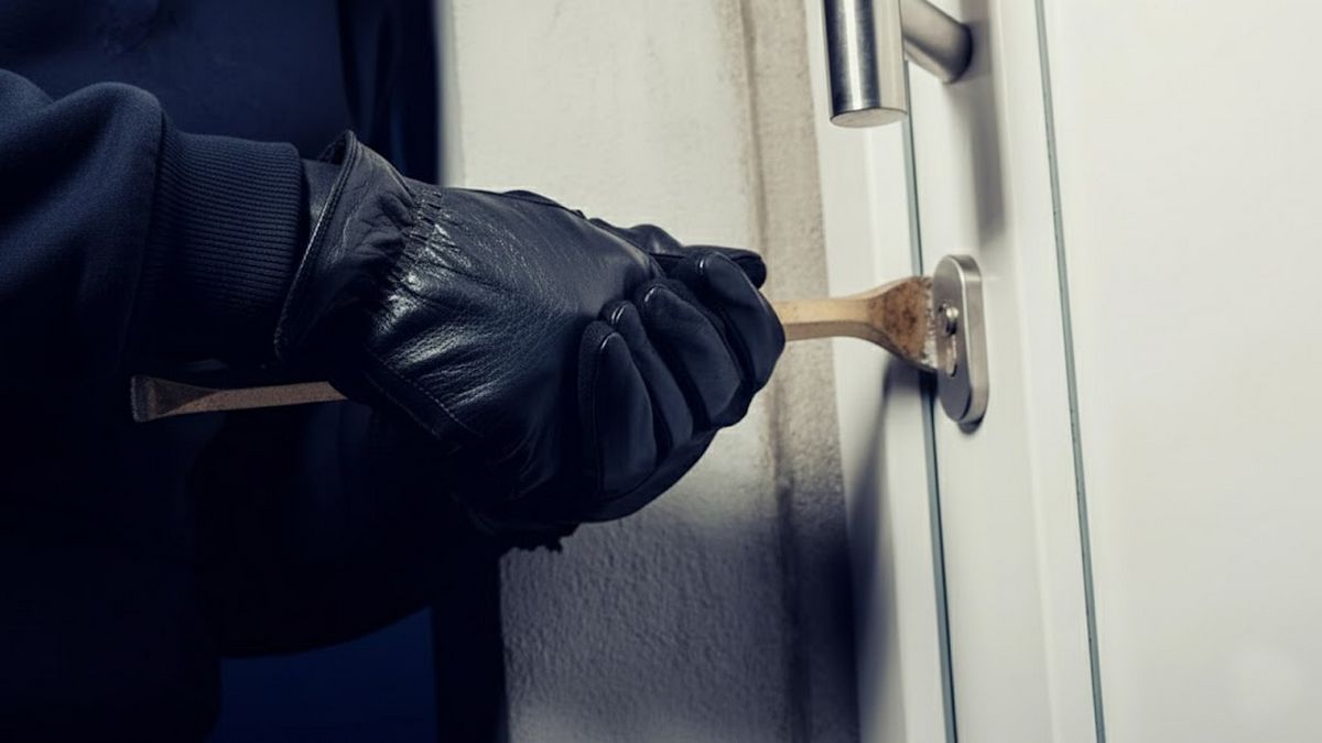 effraction par la porte du logement
