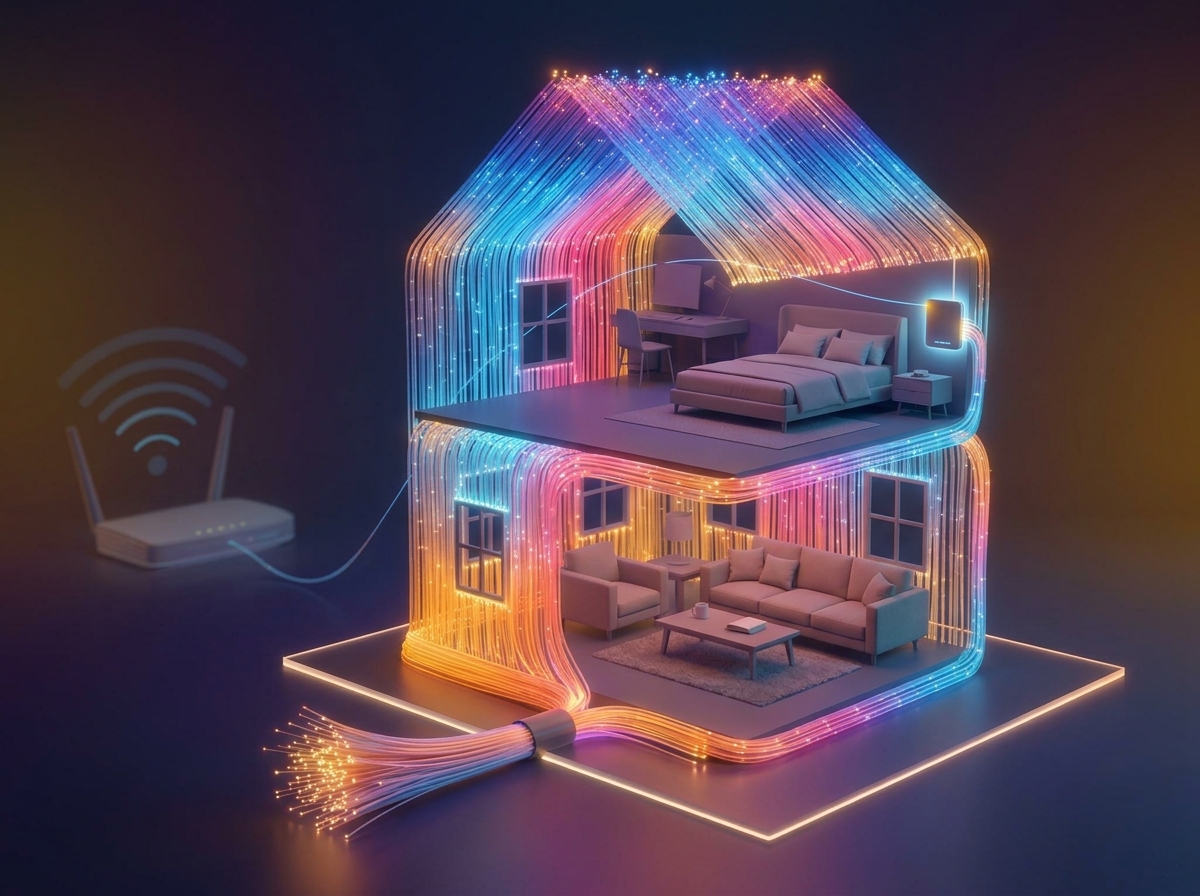 Votre fibre arrive dans le salon, mais pas dans les chambres ? Une technologie règle enfin ce problème !