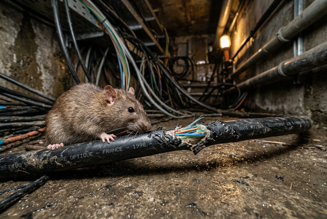Pannes fibre : une explication très répandue sur les rats vient d’être remise en cause