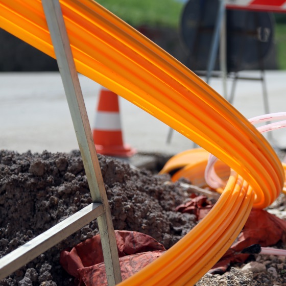 Chantier de fibre optique