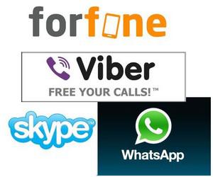 Applications VoIP Skype;Viber; WhatsApp et Viber
